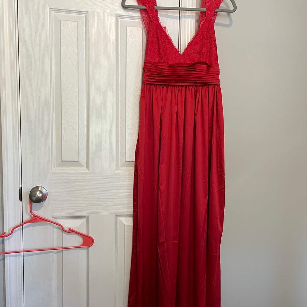 Red formal dress
